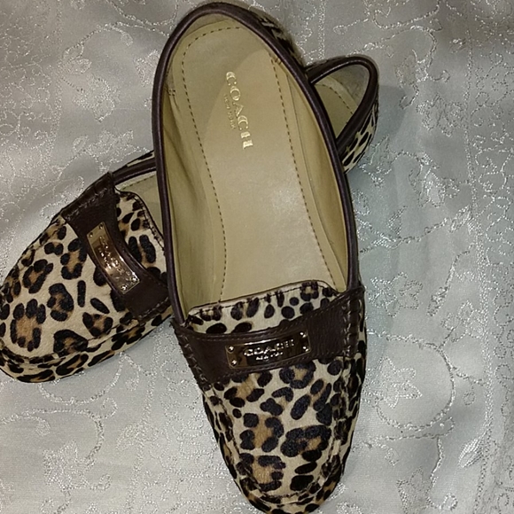 Coach Shoes - Coach Fredricka  leopard animal print loafers